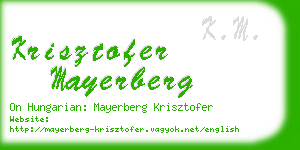 krisztofer mayerberg business card